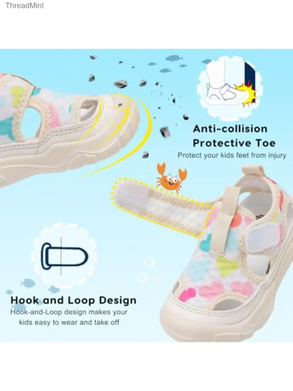 Kids Water Shoes Boys Girls Barefoot Aqua Socks Swim Beach Pool Lightweight